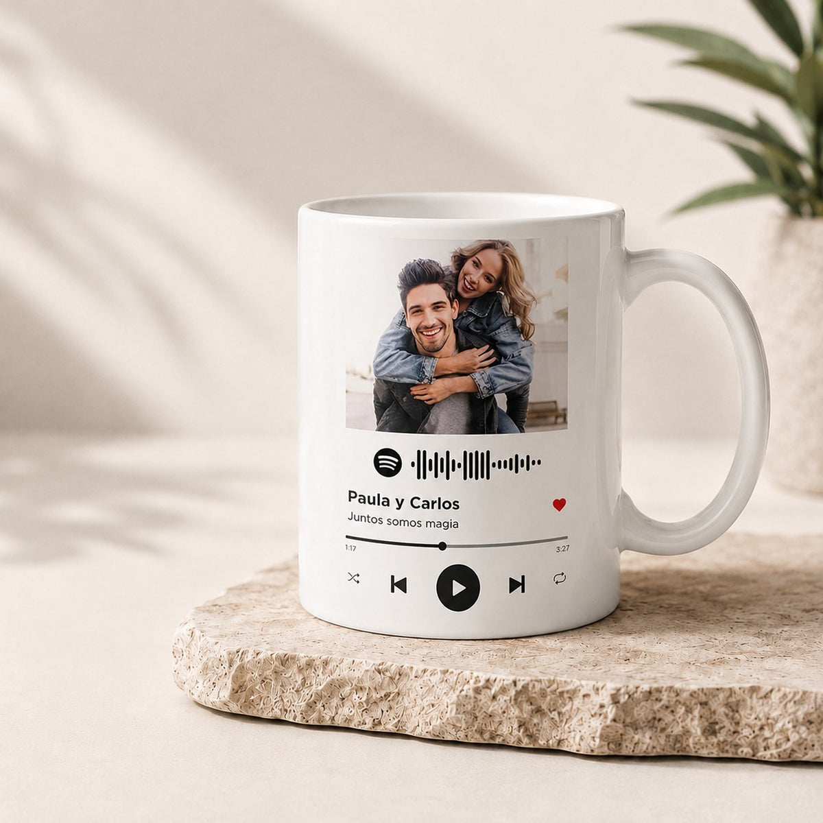 Personalized Song Photo Mug – Custom Couple Music Code Mug | Rawora.pk